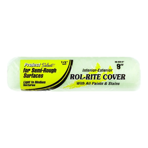 Rol-Rite Project Select Rol-Rite Polyester 9 in. W X 1/2 in. Regular Paint Roller Cover 1 pk RR 950 0900 - main
